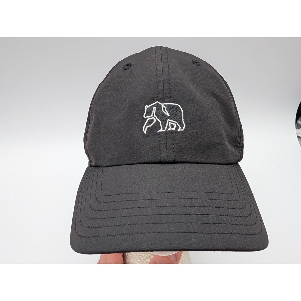 The Normal Brand Black Bear Logo USA Flag Patch Adjustable Strapback Hat Cap